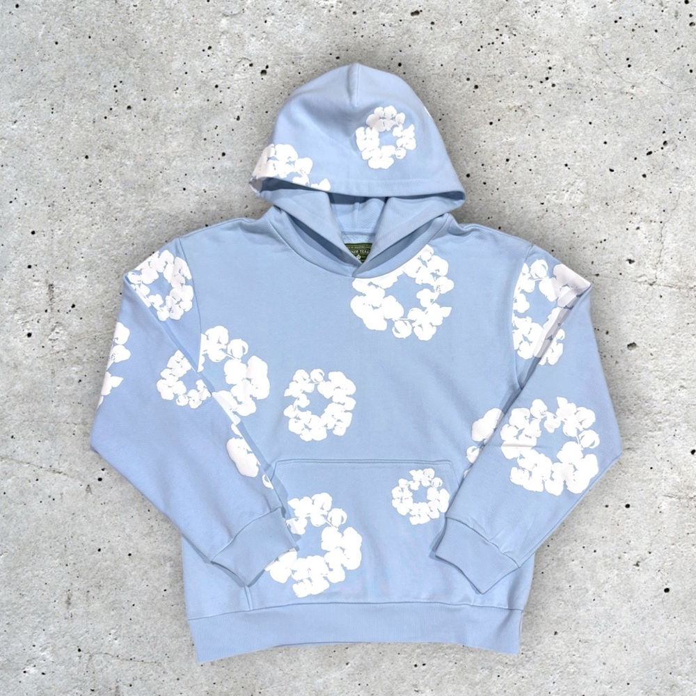 Denim Tears Powder Blue Hoodie S/M Brand New - Free Shipping